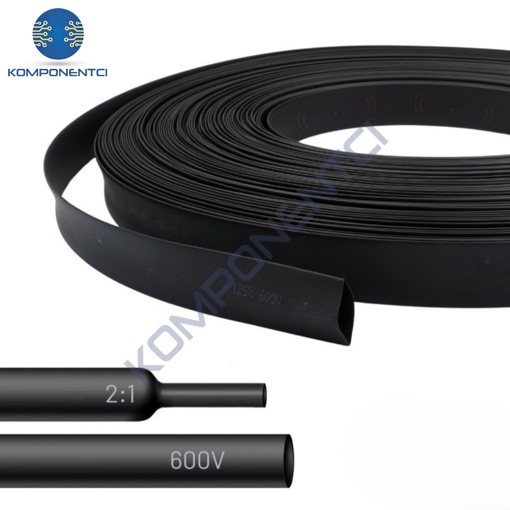 Gwest Woer Isı İle Daralan Makaron Siyah Çap:1mm 200 Metre