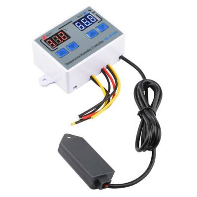 XK-W1099 220V Sıcaklık ve Nem Ölçer Ekranlı Röle Modülü - Termostat