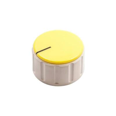 HT3000 37mm Üstten Sıkmalı Potansiyometre Düğmesi Beyaz-Sarı