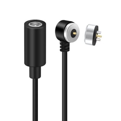 2-Pin 10mm 90C Kablolu Pogo Pin Manyetik Konnektör Takımı - DC Soketli