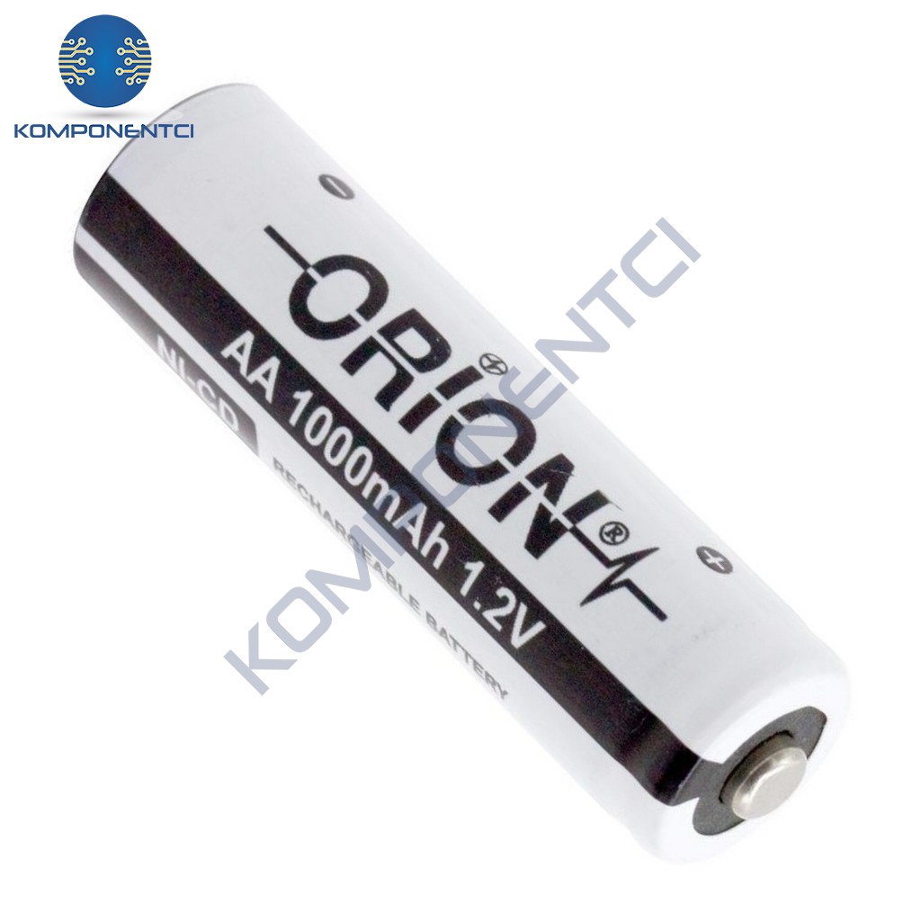 Orion 1.2V Ni-Cd AA 1000mAh Şarj Edilebilir Kalem Pil (Başlı)