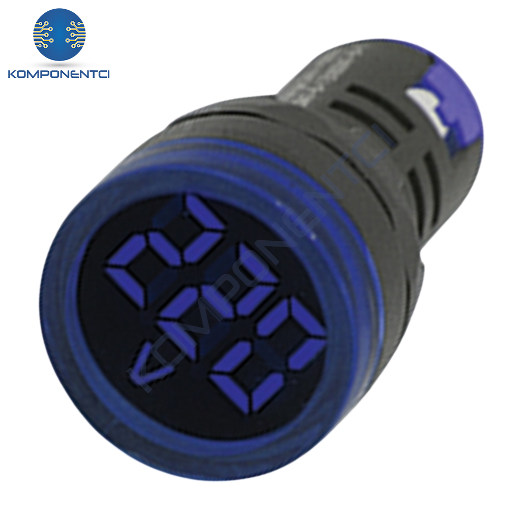 Gwest 22 VS-M 22mm AD-116 Serisi Mavi Voltmetre 24-550V