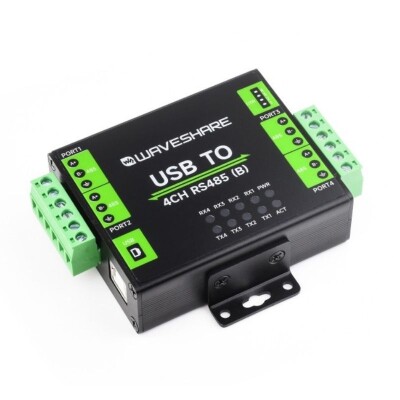 Endüstriyel USB'den 4 Kanallı RS485 Dönüştürücü (B) - CH344L Çip