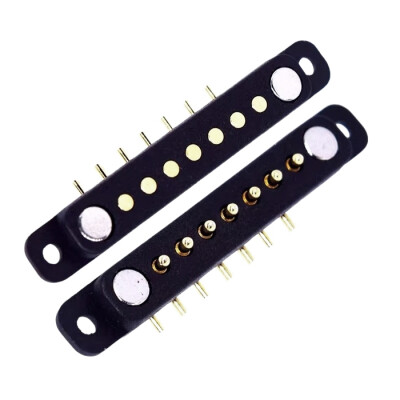 7-Pin 2.54mm 90C Pogo Pin Manyetik Konnektör Takımı - Kulaklı