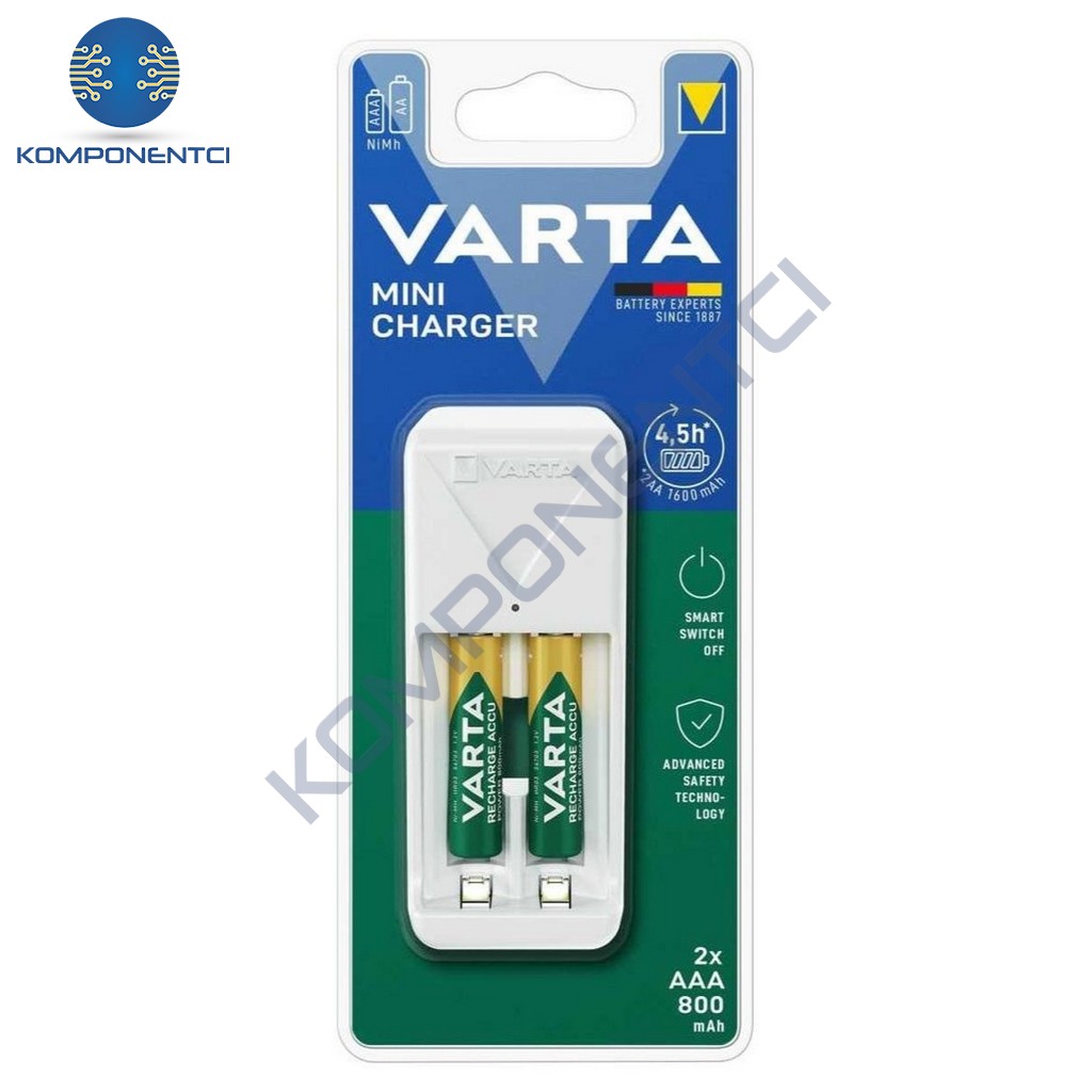 Varta 57656 Mini Pil Şarj Cihazı 2x800mAh (Pilli)