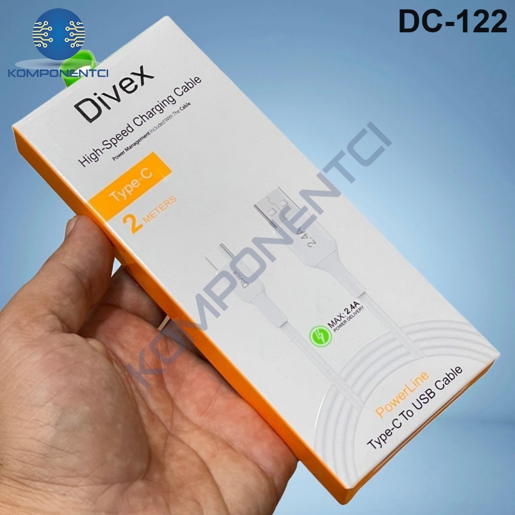 Divex 2.4A Type-C Hızlı Şarj Data Kablosu 2 Metre DC-122