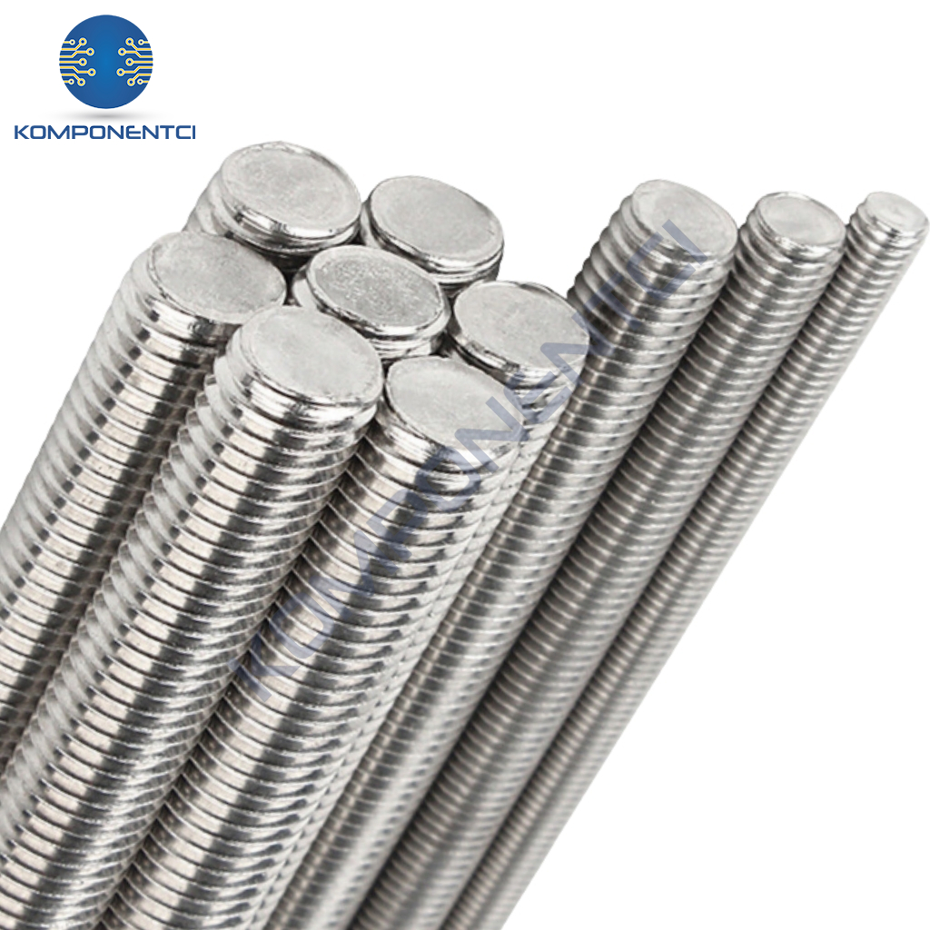 M5x1000mm Galvanizli Gijon Saplama (Tij) Rot Başsız Cıvata
