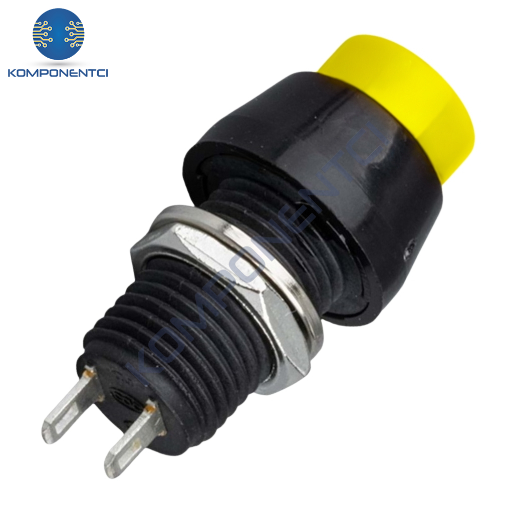 IC-191 Plastik Buton 10mm Yaylı DS-450  Sarı