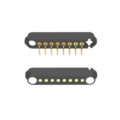 8-Pin 2.54mm 90C Pogo Pin Manyetik Konnektör Takımı