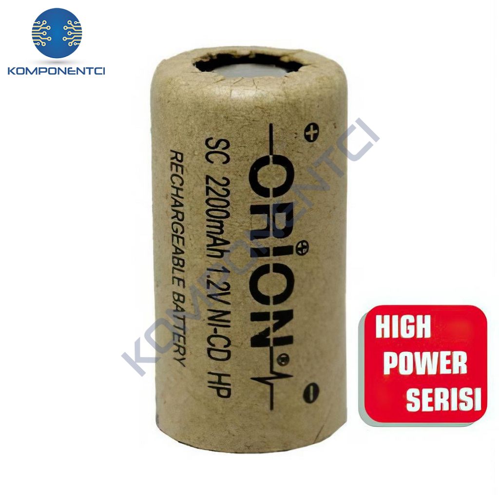 Orion 1.2V Ni-Cd SC 2200mAh Şarj Edilebilir Pil - HP
