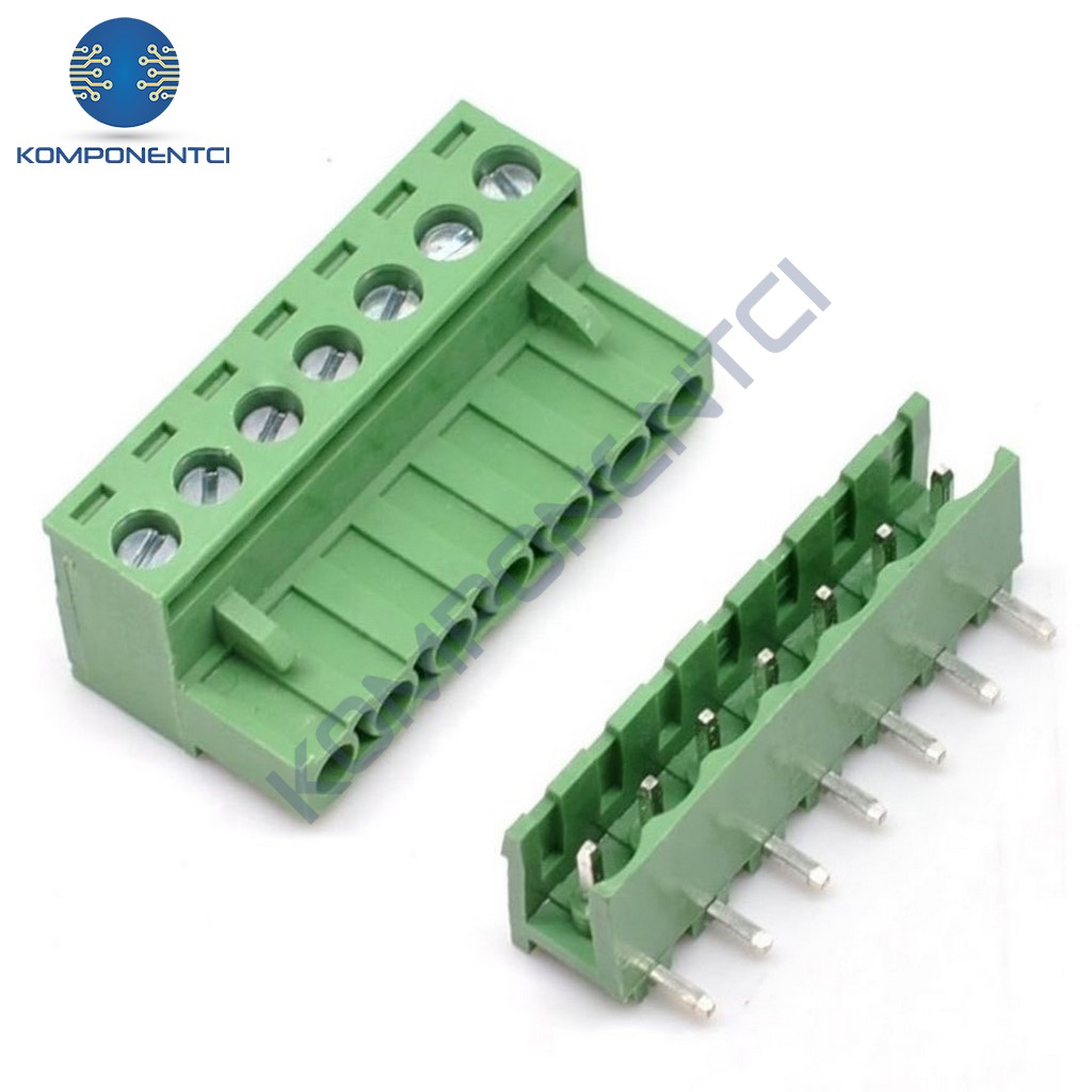 7 Pin 5.08mm Geçmeli 90C Takım Klemens