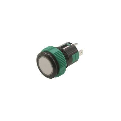 P59 19MM Plastik Ledli Yaylı Buton Beyaz
