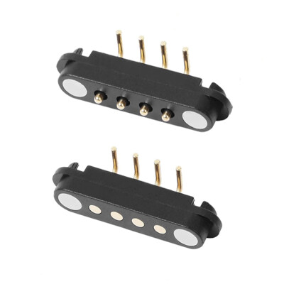 4-Pin 2.54mm 90C Pogo Pin Manyetik Konnektör Takımı