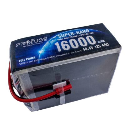 44.4V 12S 16000mAh 60C Lipo Batarya