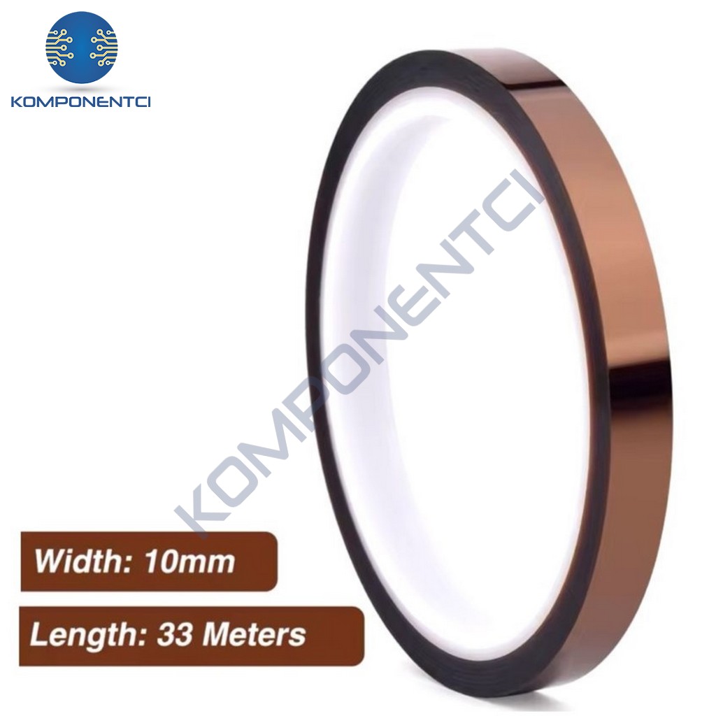 Kapton Bant 10mmx33m Yüksek Isıya Dayanıklı Yanmaz Bant