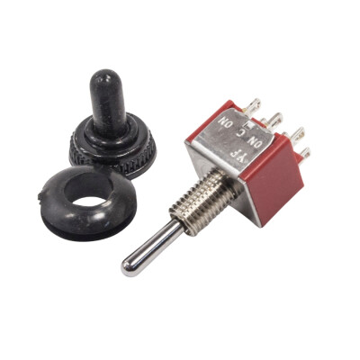 ON-OFF-ON 6-Pin Su Geçirmez Toggle Switch | Komponentci
