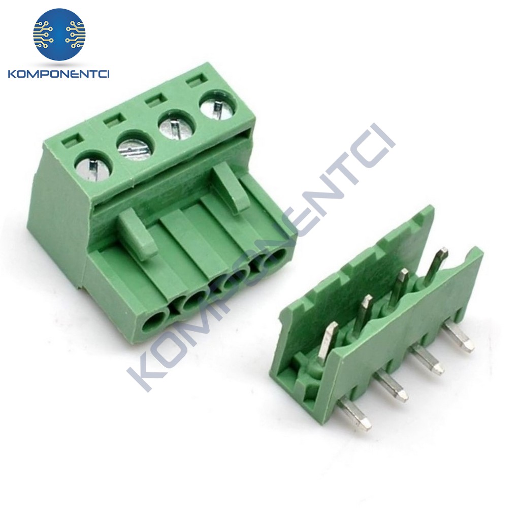 4 Pin 5.08mm Geçmeli 90C Takım Klemens