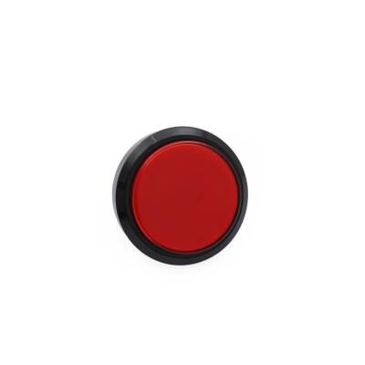 60mm 12V Düz Işıklı Oyun Makinesi Butonu - Kırmızı
