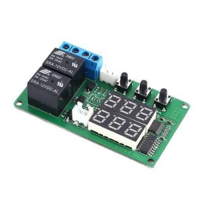 12V 2 Kanal Röle Çıkışlı Dijital Termostat - Kırmızı/Yeşil