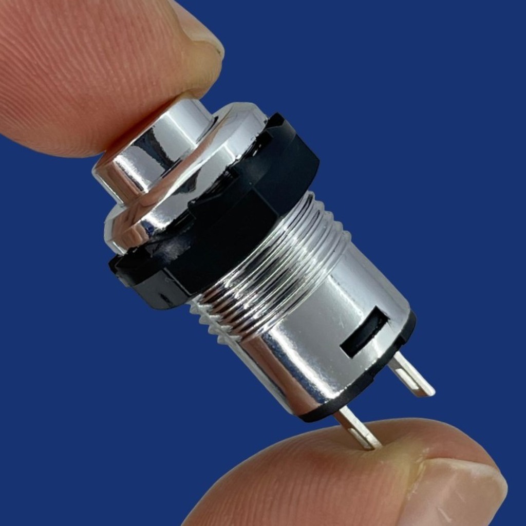 IC-185C Gümüş Buton Yuvarlak Plastik Kalıcı 12mm 2P