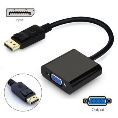 Display Port - VGA Çevirici Dönüştürücü Adaptör