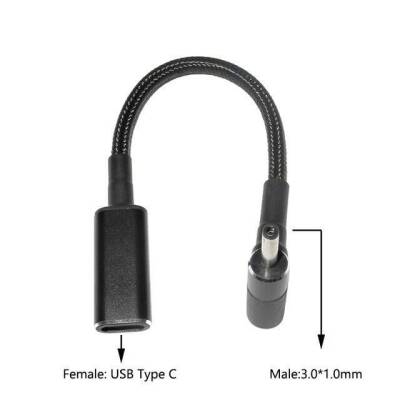 Dişi Type C - Erkek 3.0x1.1mm Jack Dönüştürücü Kablo Tip-C to 3011