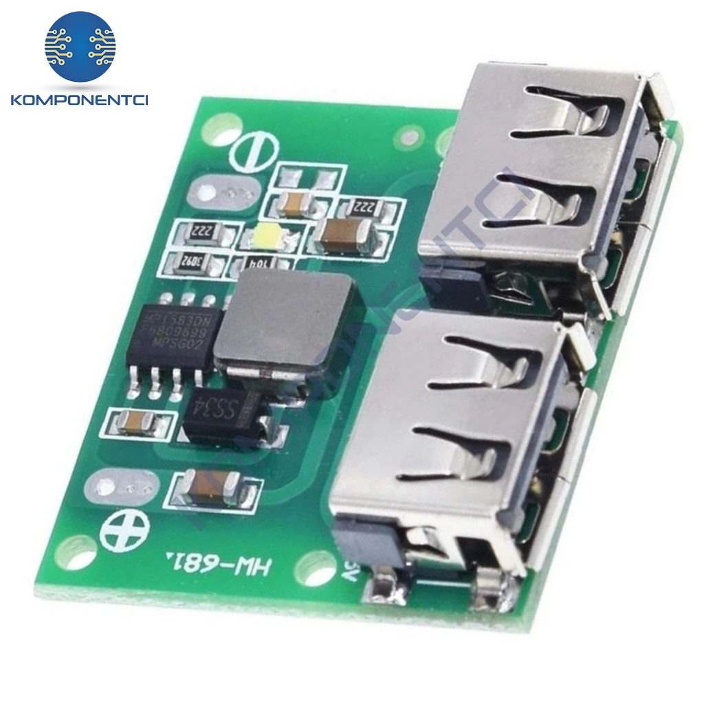 Çift USB Çıkışı 9V 12V 24V TO 5V 3A DC-DC Step Down Şarj Modülü