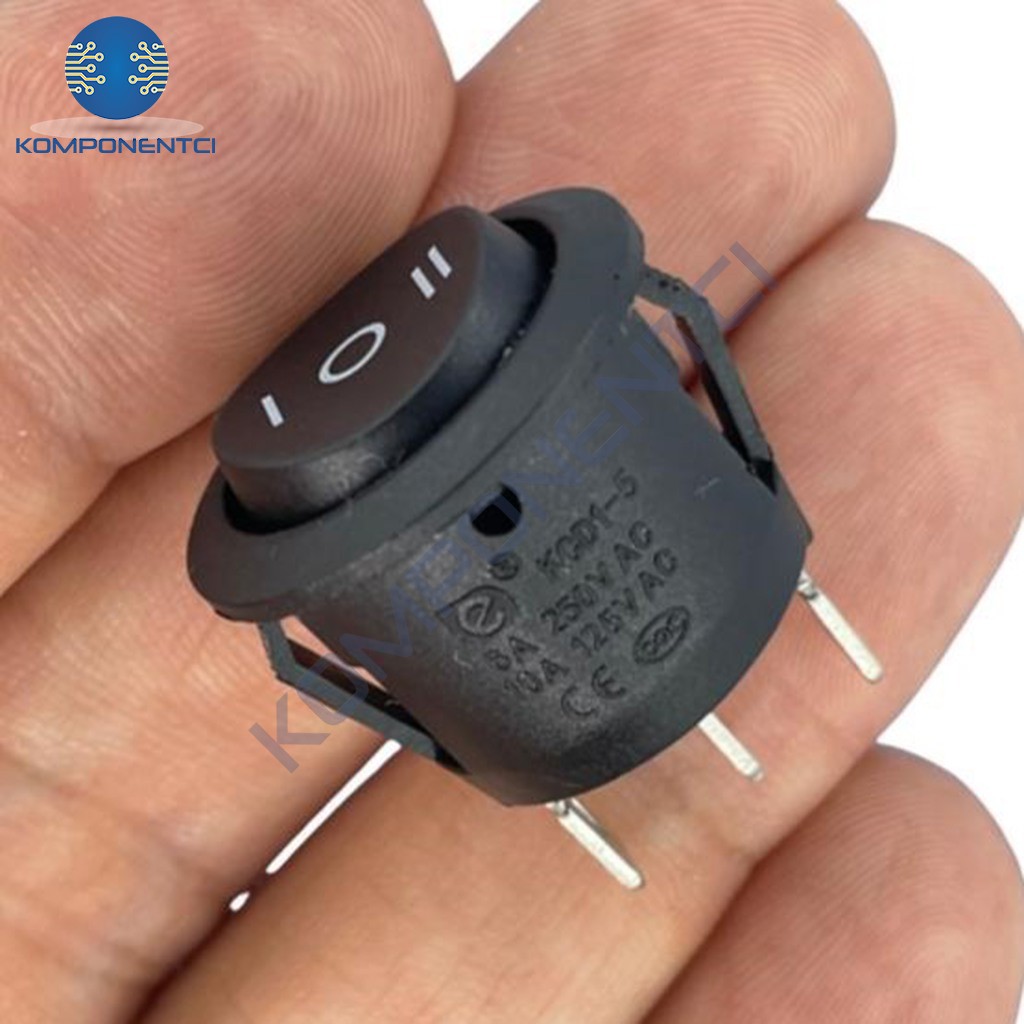 IC-134-2 Yaylı Yuvarlak Işıksız Anahtar (On)-Off-(On) 3P