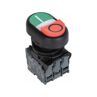 ISP-AW84B5 24V Ledli Çift Yaylı ikiz Buton