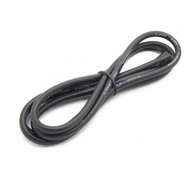 12 AWG Silikon Kablo Siyah - 1 Metre