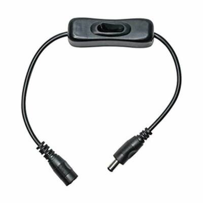 Anahtarlı DC Adaptör Uzatma Kablosu -Siyah