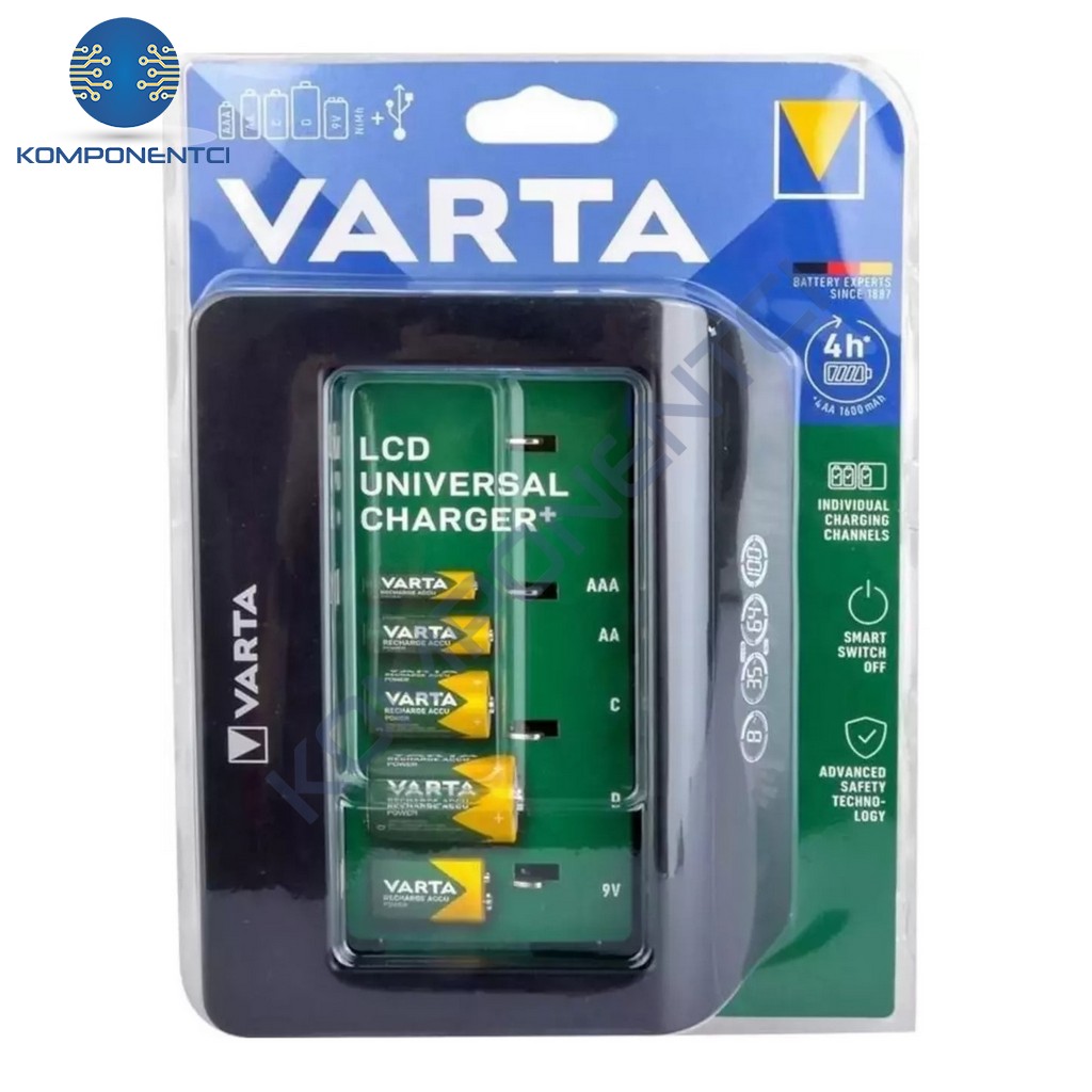 Varta 57688 LCD Universal USB Pil Şarj Cihazı
