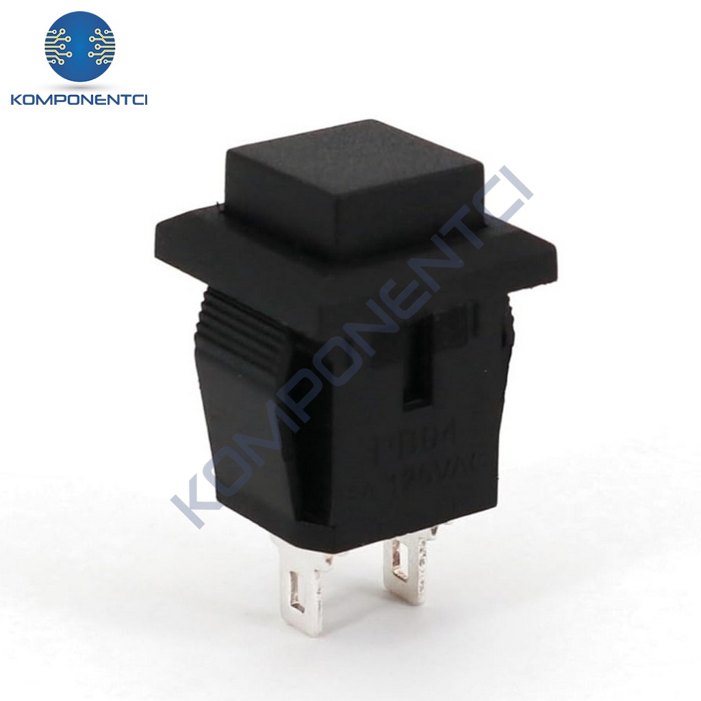 IC-180K Plastik Buton Yaylı 2P PBS15B Siyah