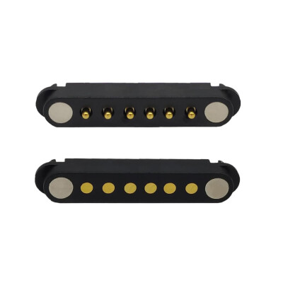 6-Pin 2.54mm Pogo Pin Manyetik Konnektör Takımı