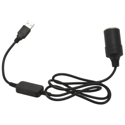 USB 5V - 12V Dişi Araç Çakmak Soketi Dönüştürücü - 1m Kablolu