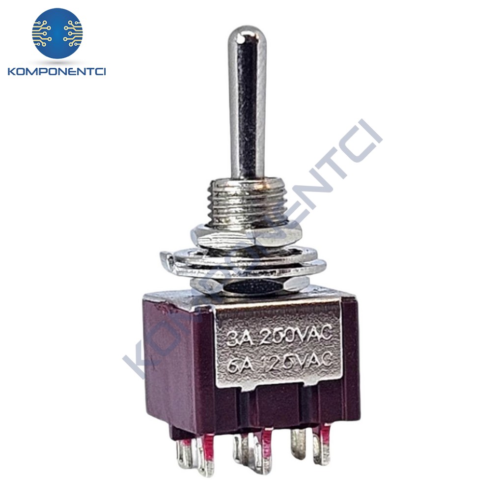 IC-148 Toggle Switch Yaylı Mom-Off-Mom 6P Ø6mm MTS-223 (Kaliteli)