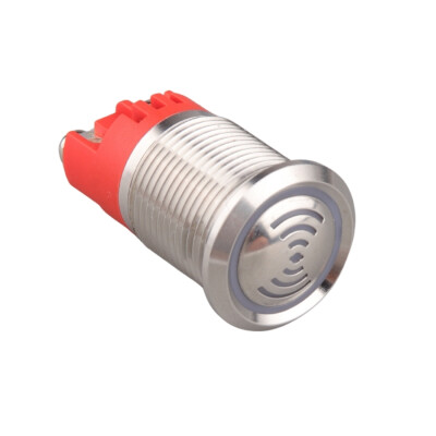 WD16F-P0-S24VR LX 16mm Sabit Sesli Işıklı Metal Buzzer - 24V