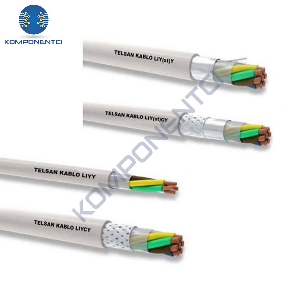 2 x 1.00mm Sinyal Kontrol Kablosu 1m LIYCY