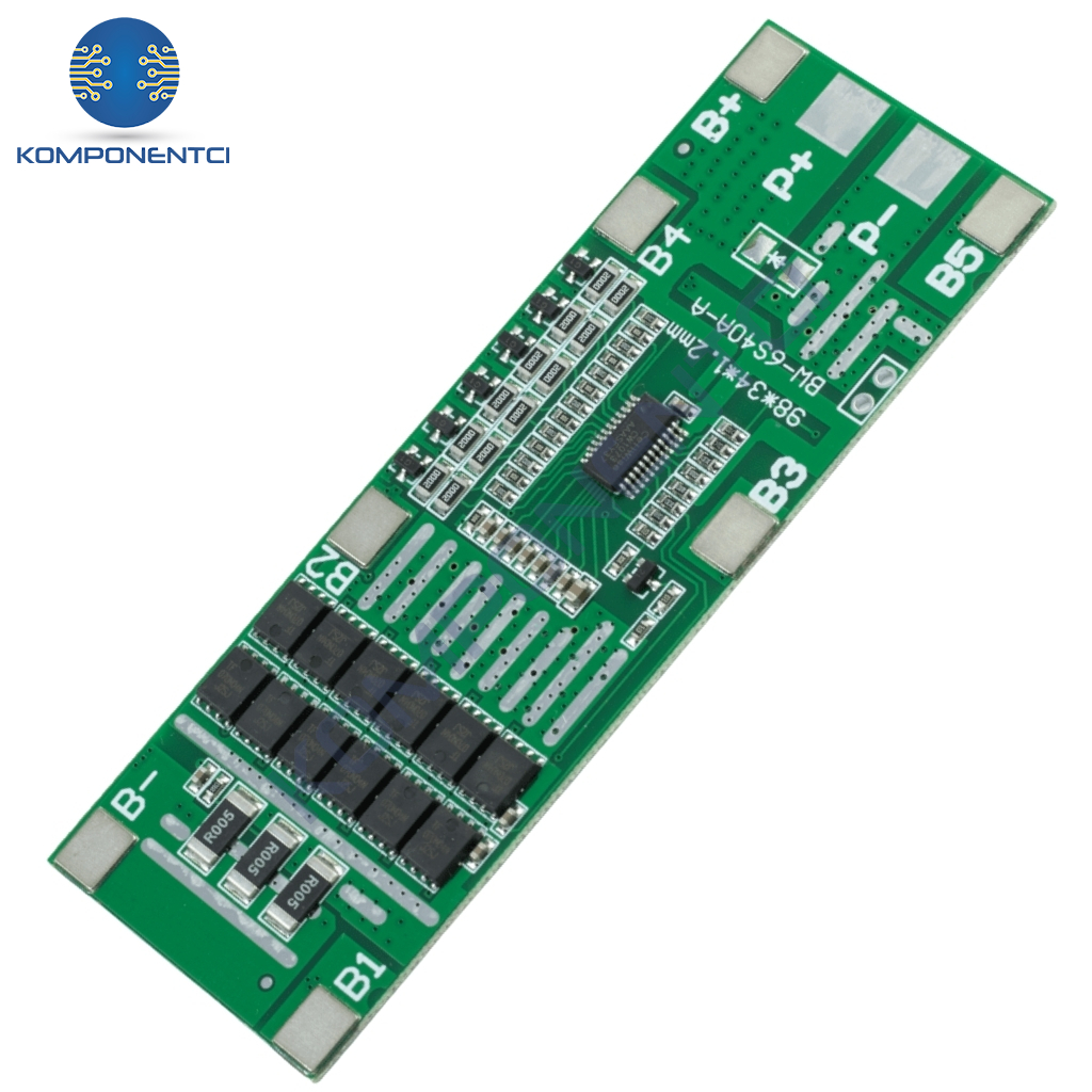 6S 40A BMS 24V 18650 Lityum Pil Şarj Koruma Devresi Balanslı