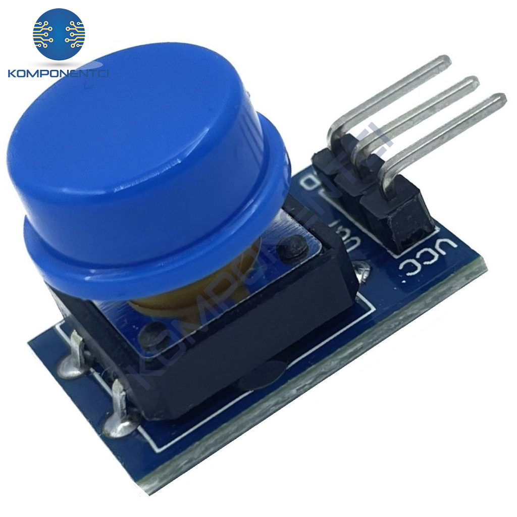12x12mm Push Buton Switch Modül Mavi Kapak 1 Adet