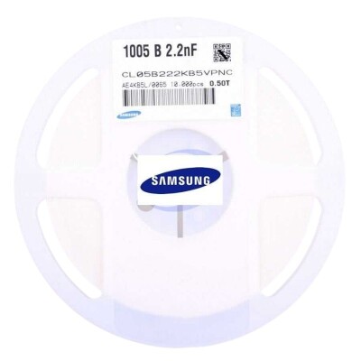 0402 2.2nF 50VDC SMD Kondansatör Rulo CL05B222K05NNPC