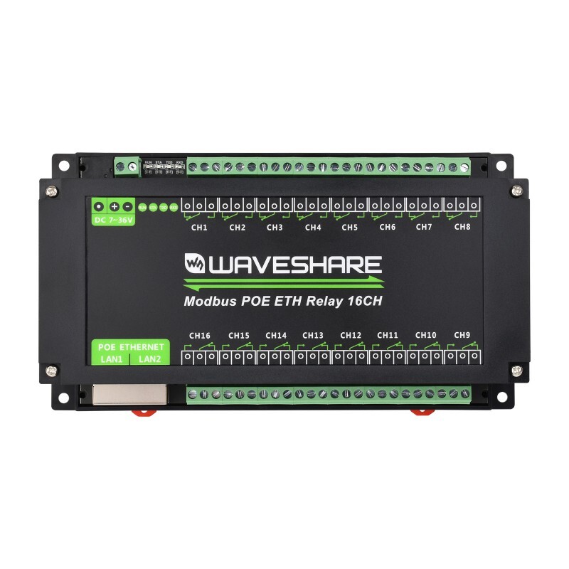 Endüstriyel 16 Kanallı Modbus RTU Ethernet Röle Modülü - PoE Ethernet ...