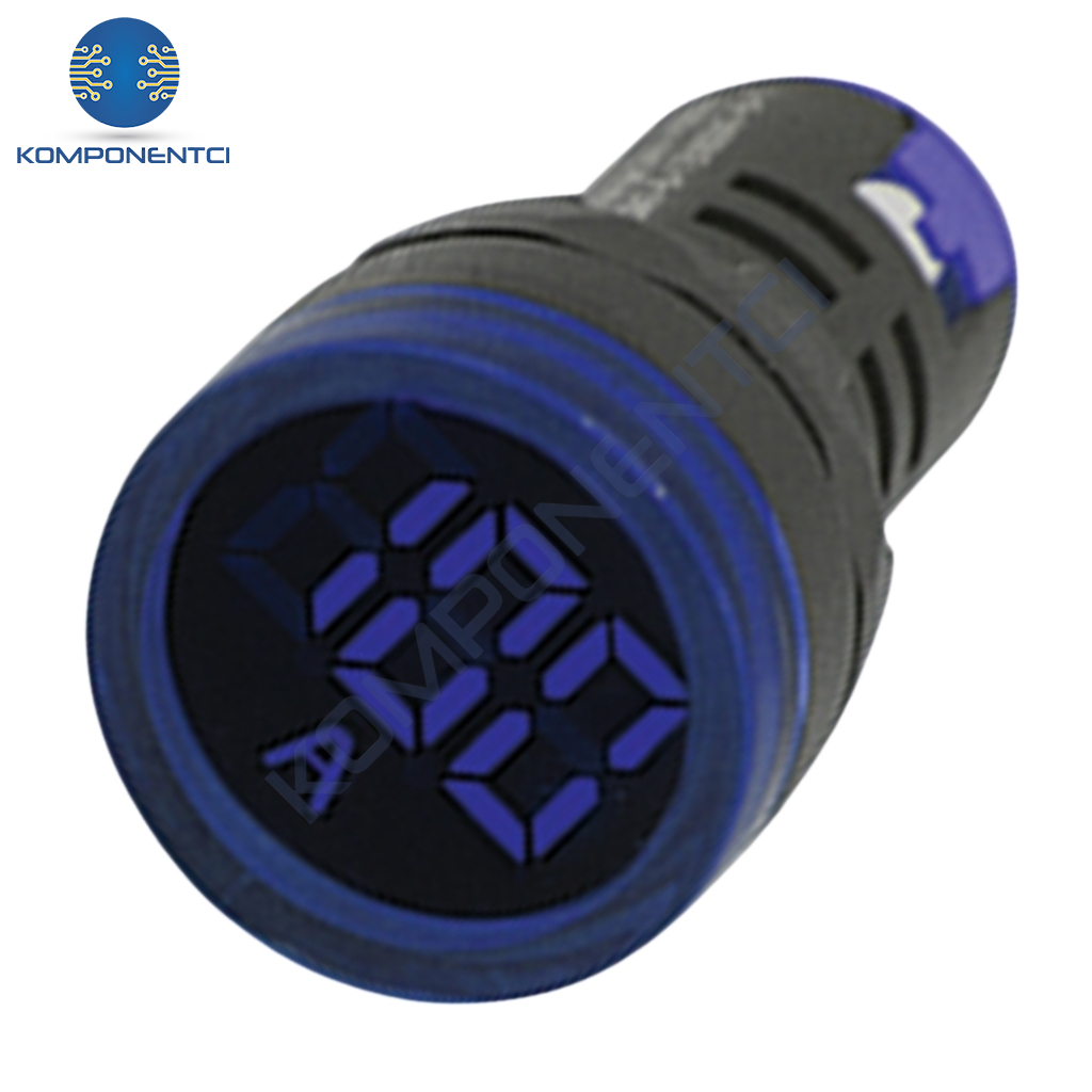 Gwest 22 AS-M 22mm AD-116 Serisi Akım Trafolu Mavi Ampermetre 0-100A