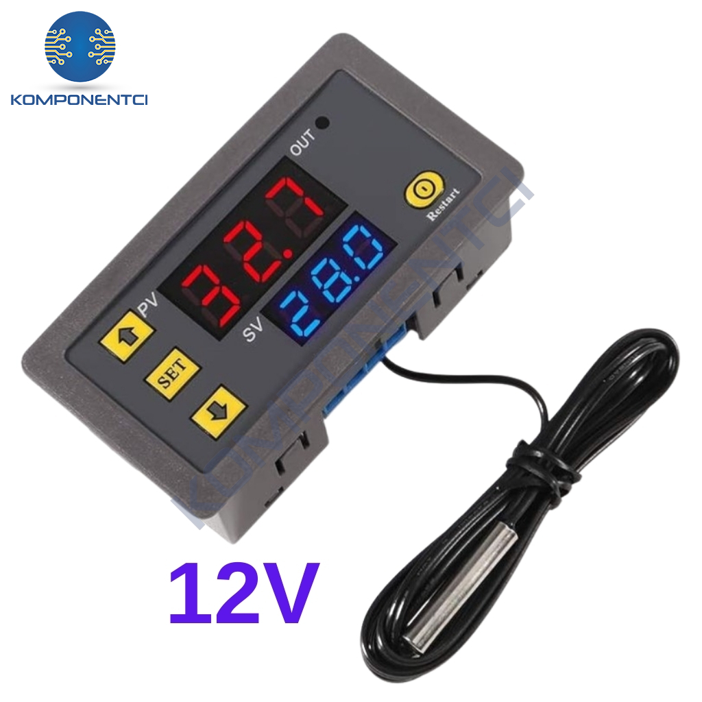W3230 12V DC Röle Çıkışlı Dijital Termostat Sıcaklık Kontrol Cihazı