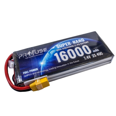 7.4V 2S 16000mAh 40C Lipo Batarya