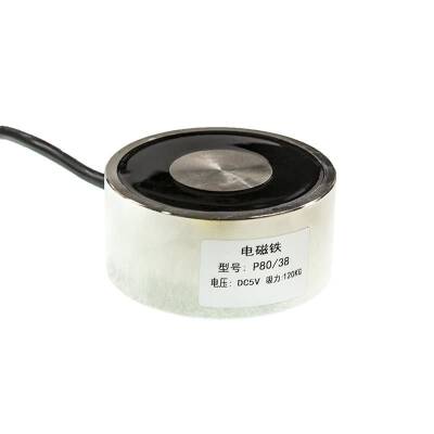 P80/38 5V Elektromıknatıs - 100kg Elektro Manyetik Tutucu