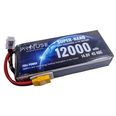 14.8V 4S 12000mAh 40C Lipo Batarya