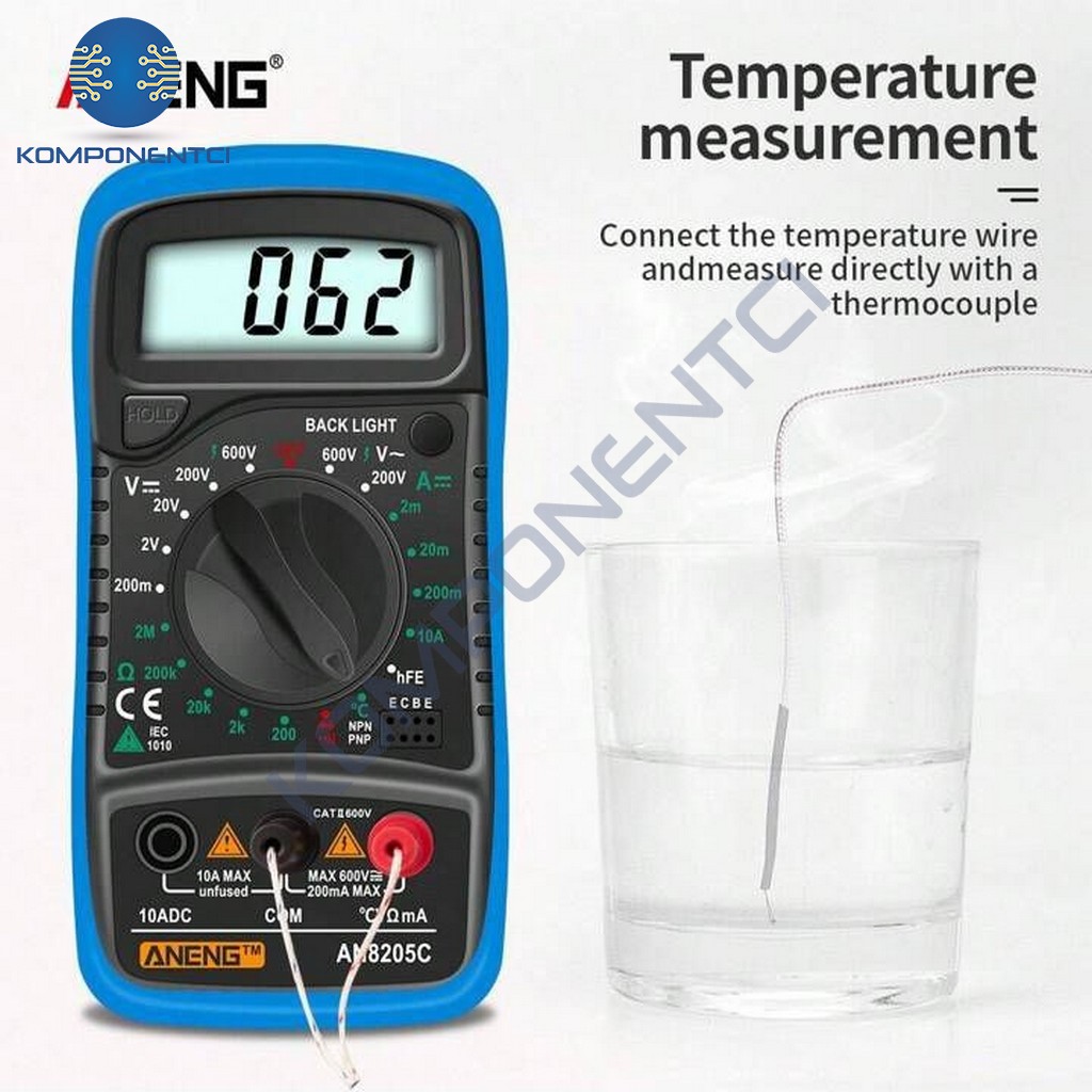 Aneng AN8205C Dijital Multimetre Mavi | Komponentci