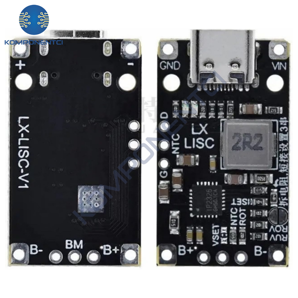 2S 7.4V Lityum Pil Şarj Kontrol Devresi Type-C | Komponentci