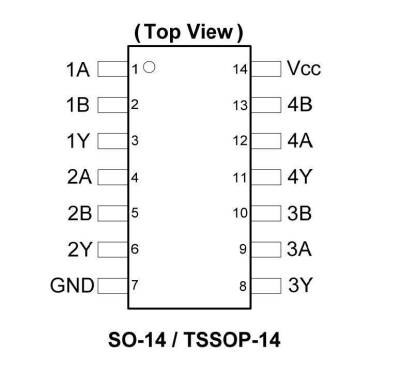 Pin Configuration 74hc32 74HC32 SMD Entegre | Komponentci